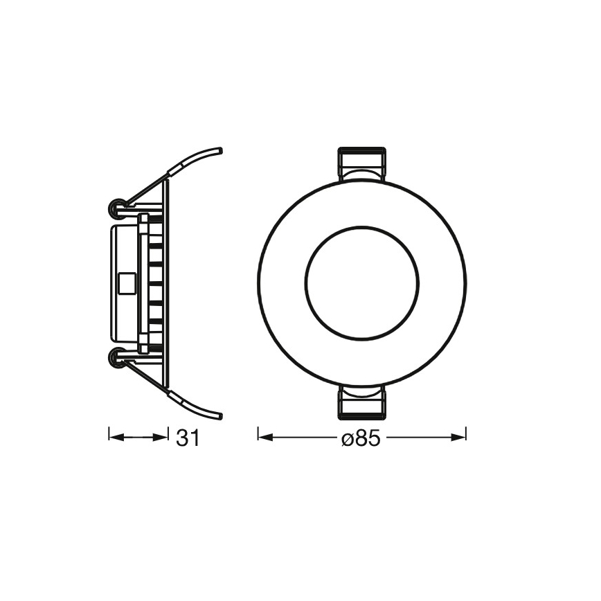 Osram - Set van 3 SLIM LED inbouwspots, 4,5 W, 230 V