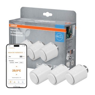 Osram - Set van 3 thermostatische radiatorknoppen SMART+ 3xAA Wi‑Fi