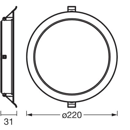 Osram - SET 6x ESSENTIAL LED-inbouwspot/18W/230V 4000K Ø 22 cm wit