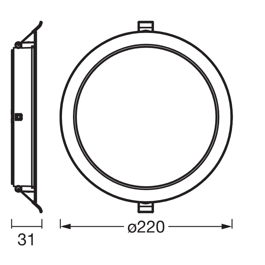 Osram - SET 6x ESSENTIAL LED-inbouwspot/18W/230V 4000K Ø 22 cm wit