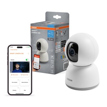 Osram - Slimme 360° binnencamera met SMART+ 2K-sensor, 230V, Wi-Fi