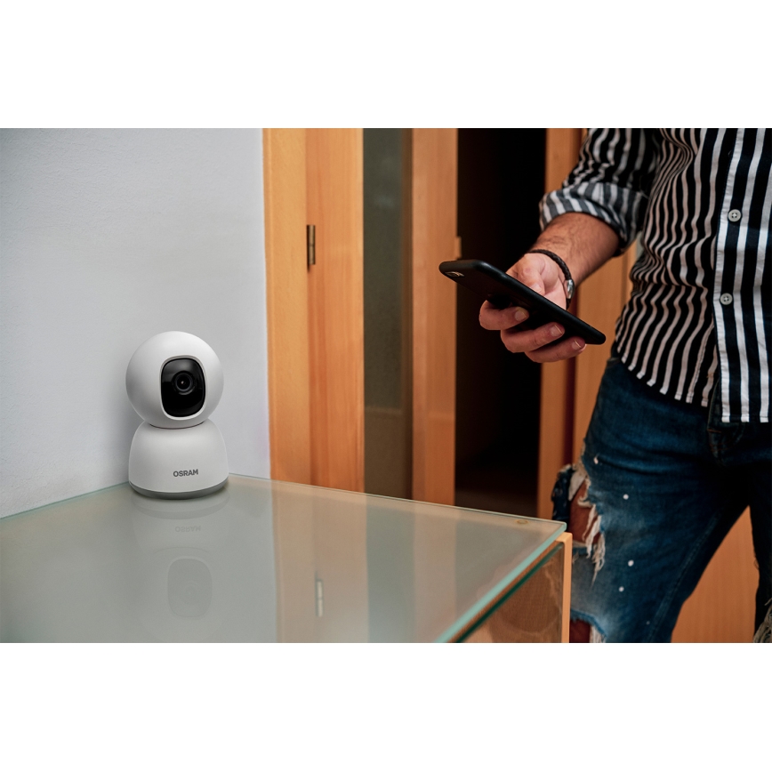 Osram - Slimme 360° binnencamera met SMART+ 2K-sensor, 230V, Wi-Fi