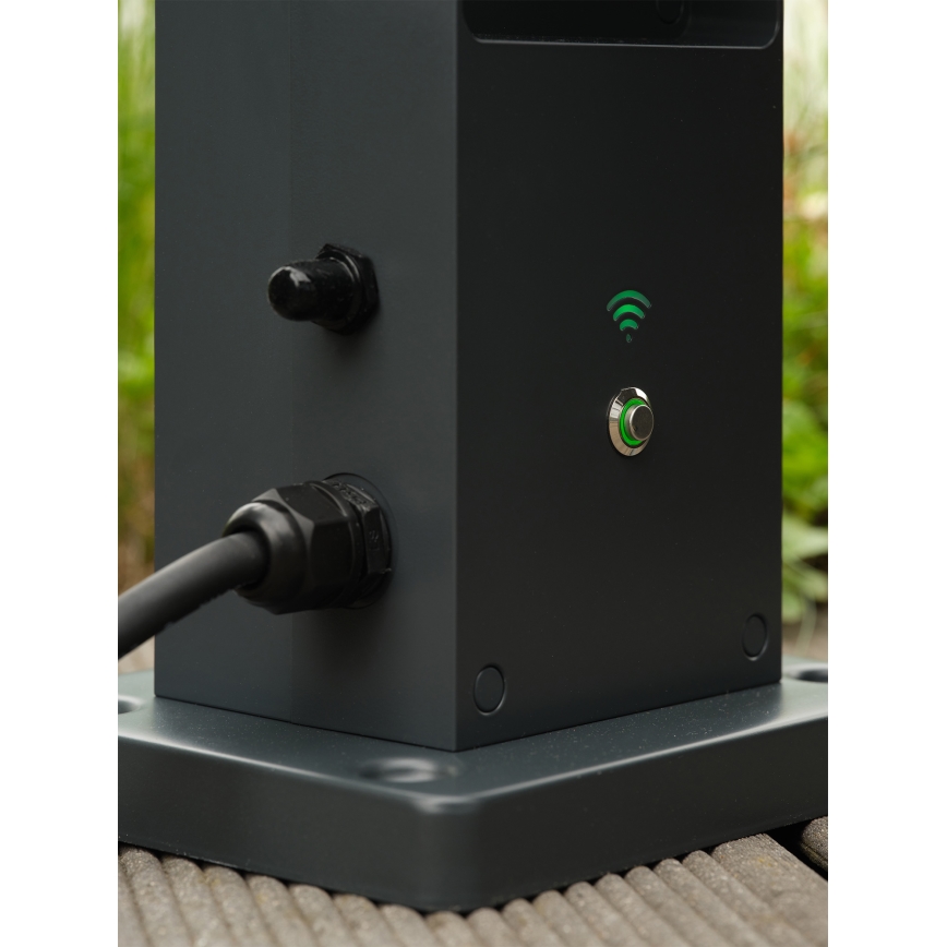 Osram - Slimme buitenstopcontactzuil 2x SCHUKO met Wi-Fi-repeater IP44