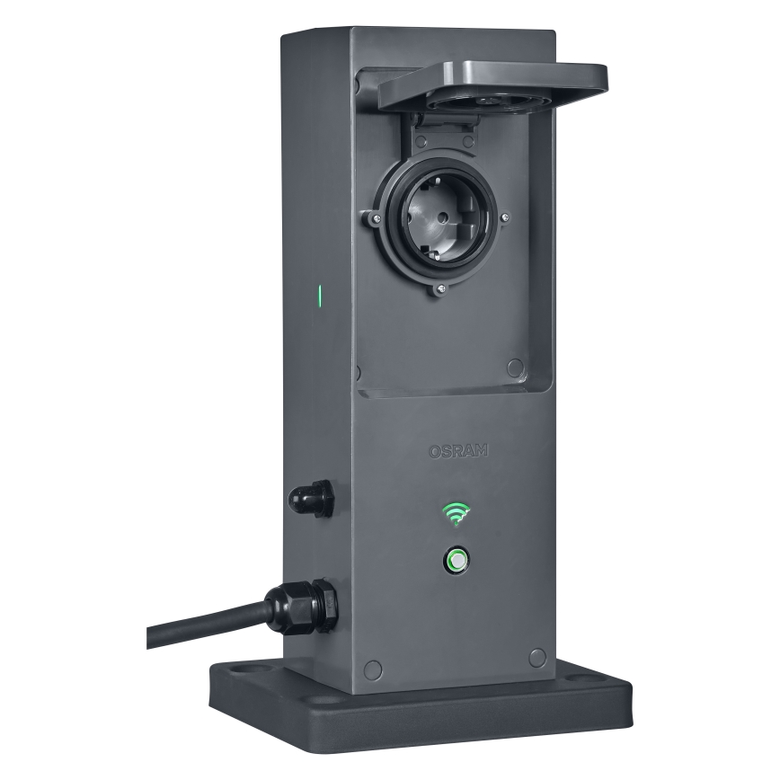 Osram - Slimme buitenstopcontactzuil 2x SCHUKO met Wi-Fi-repeater IP44