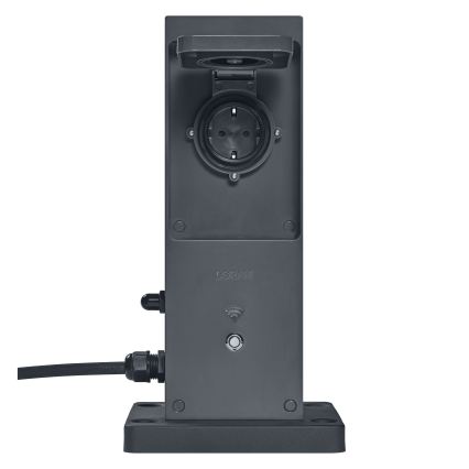 Osram - Slimme buitenstopcontactzuil 2x SCHUKO met Wi-Fi-repeater IP44