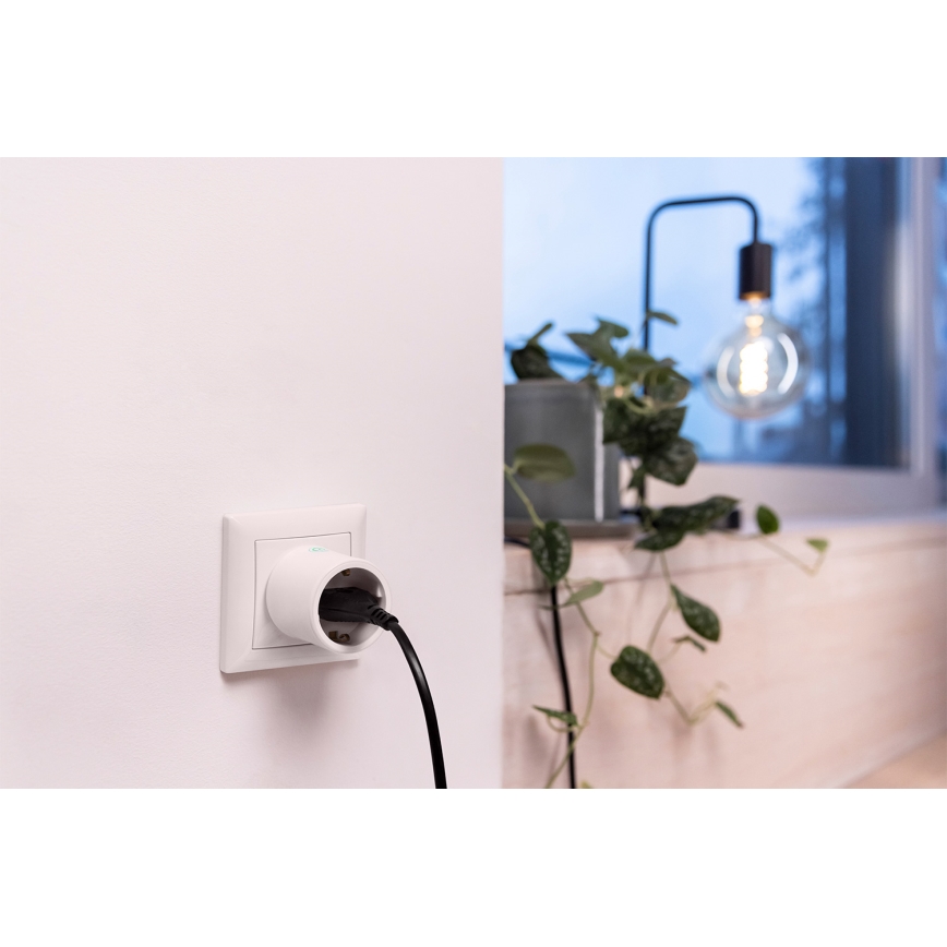 Osram - Slimme SMART+ MATTER SCHUKO-stekker 2300W/230V/10A Wi-Fi wit