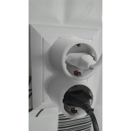 Osram - Slimme SMART+ MATTER SCHUKO-stekker 2300W/230V/10A Wi-Fi wit