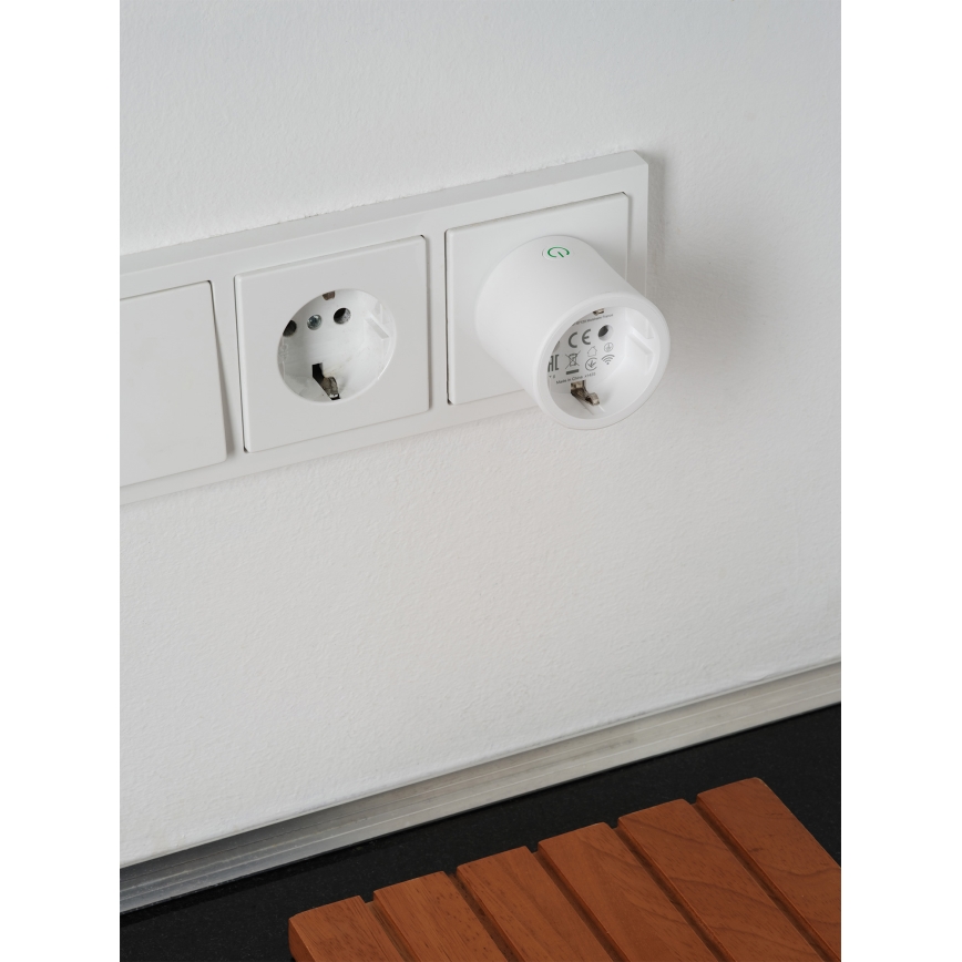 Osram - Slimme SMART+ MATTER SCHUKO-stekker 2300W/230V/10A Wi-Fi wit