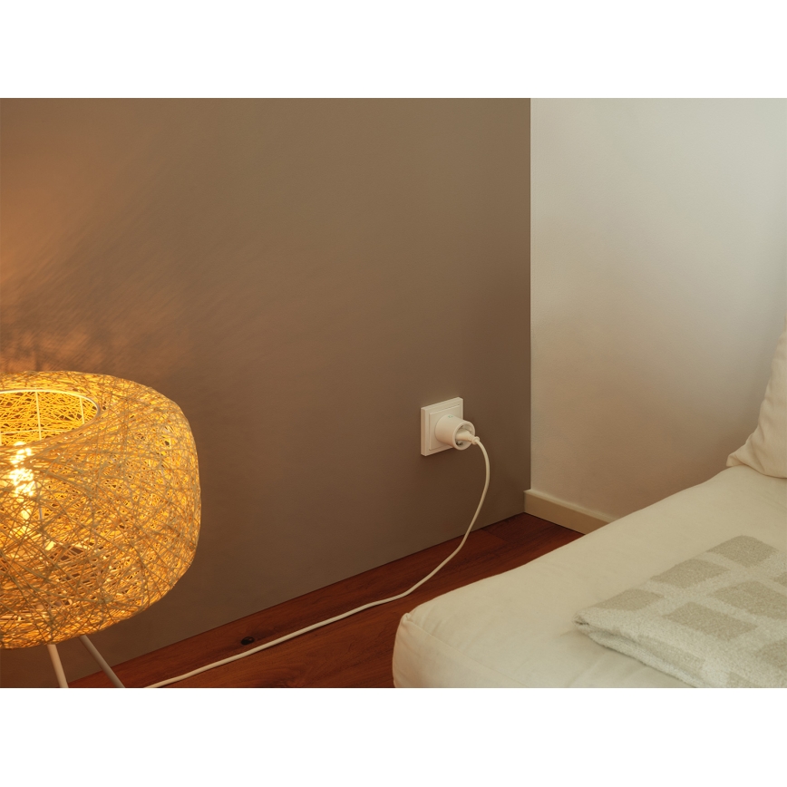 Osram - Slimme SMART+ MATTER SCHUKO-stekker 2300W/230V/10A Wi-Fi wit