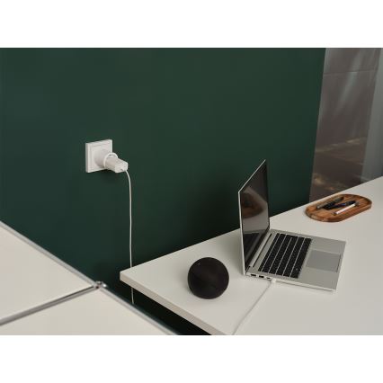 Osram - Slimme SMART+ MATTER SCHUKO-stekker 2300W/230V/10A Wi-Fi wit