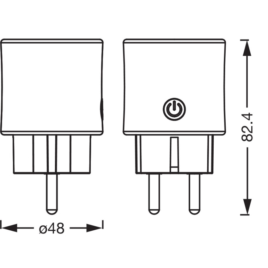 Osram - Slimme SMART+ SCHUKO-stekker 2300W/230V/10A, zwart