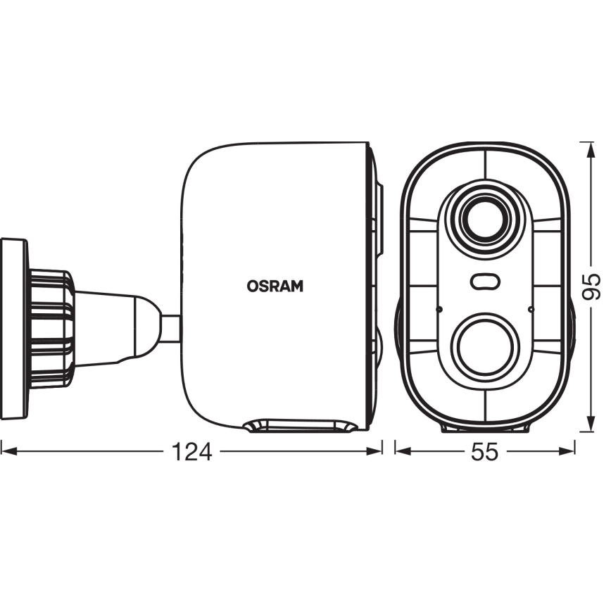 Osram - Slimme zonnecamera met 2K-sensor SMART+ 5V 5200 mAh IP66 Wi-Fi