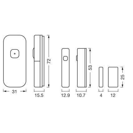 Osram - SMART+ contactsensor 3,7 V Wi‑Fi 500 mAh