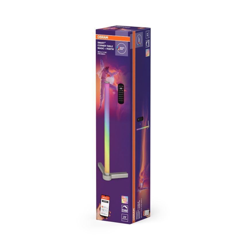 Osram - Dimbare LED RGBW tafellamp SMART+ MAGIC LED/7,5W/230V 2700-6500K zilver Wi‑Fi + afstandsbediening