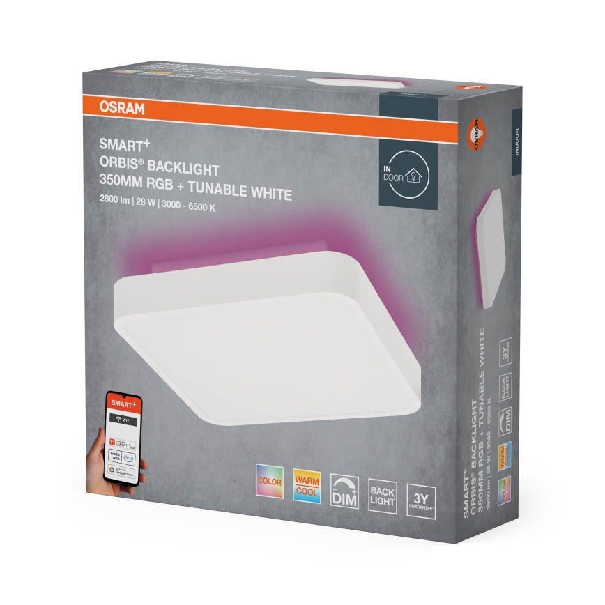 Osram - LED RGBW Dimbare plafondlamp SMART+ ORBIS LED/28W/230V 35x35 cm 2700-6500K Wi-Fi
