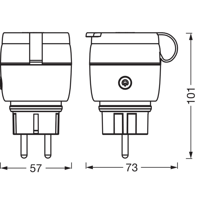 Osram - SMART+ SCHUKO slimme buitenstekker 3680W/230V/16A IP44
