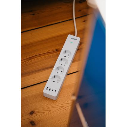 Osram - SMART+ verlengkabel 4Z type F + 2xUSB-A + 2xUSB-C Wi-Fi