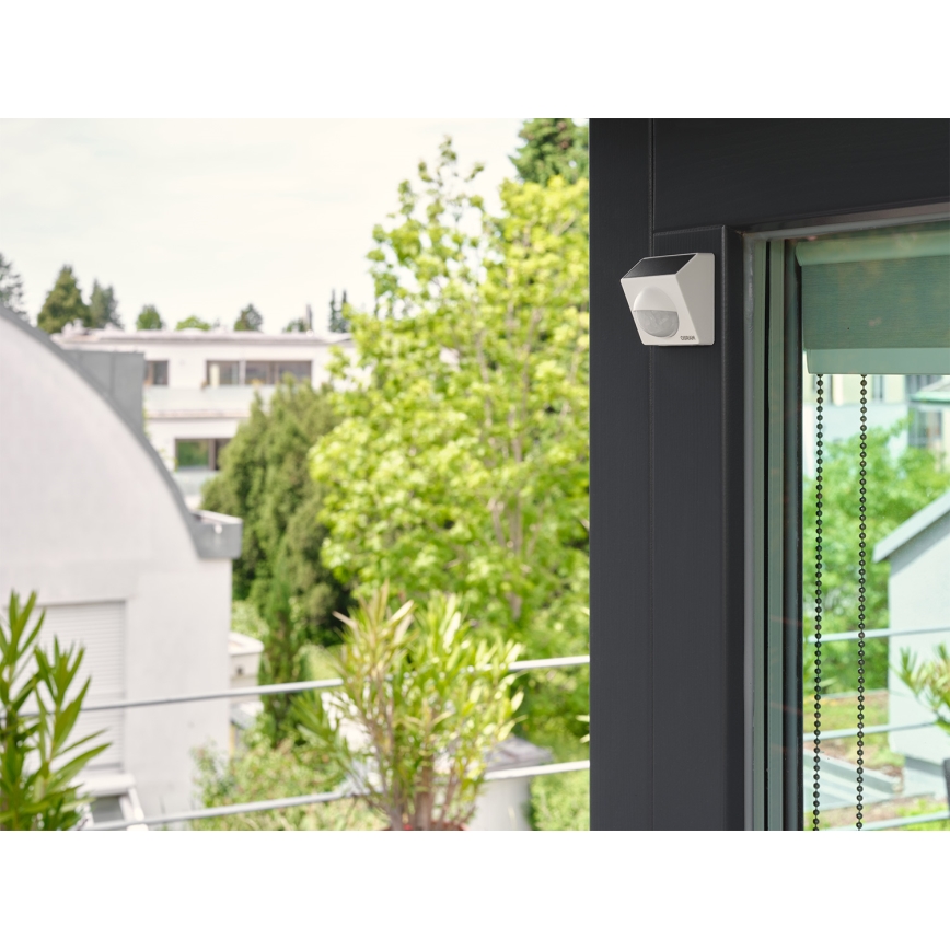 Osram - SMART+ zonne-gevoede bewegingssensor voor buiten 3,7V wit IP65 Wi‑Fi 800 mAh