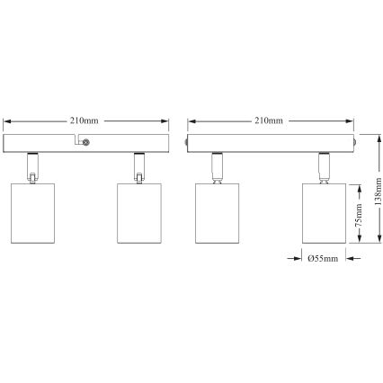 Osram - Spotlamp ELEMENTAL 4xGU10/6W/230V