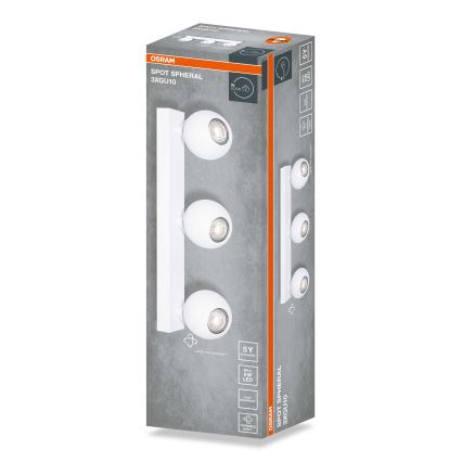 Osram - Spotlamp SPOT SPHERAL 3xGU10/6W/230V wit