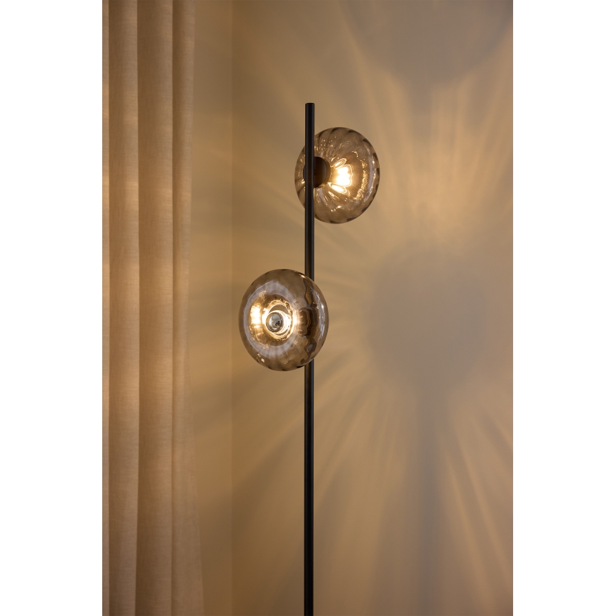 Osram - Staande lamp DECOR SMOKE 2xE14/12W/230V zwart/rookgrijs