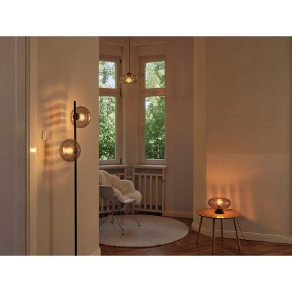 Osram - Staande lamp DECOR SMOKE 2xE14/12W/230V zwart/rookgrijs