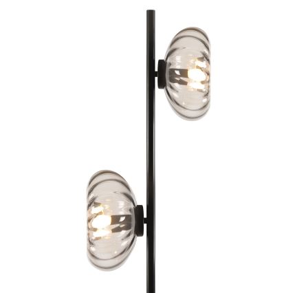 Osram - Staande lamp DECOR SMOKE 2xE14/12W/230V zwart/rookgrijs