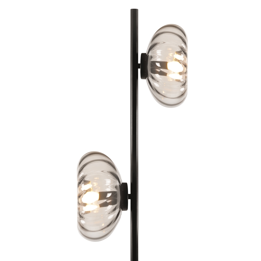 Osram - Staande lamp DECOR SMOKE 2xE14/12W/230V zwart/rookgrijs