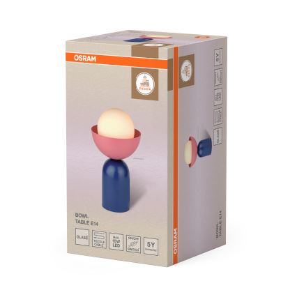 Osram - Tafellamp DECOR BOWL 1xE14/25W/230V blauw/roze