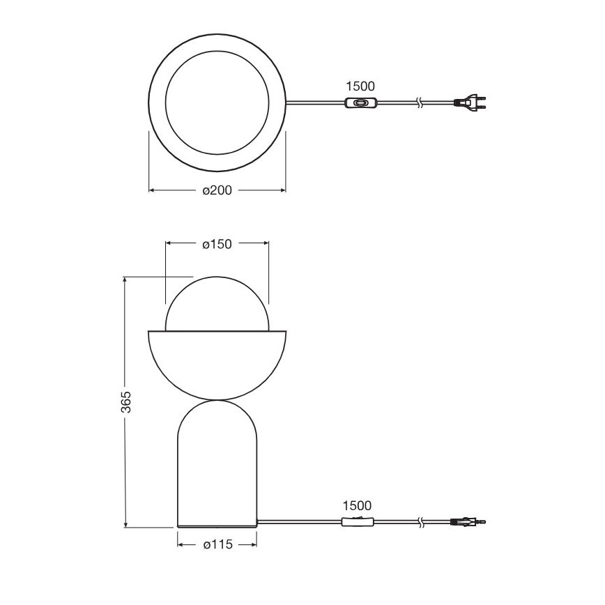Osram - Tafellamp DECOR BOWL 1xE14/25W/230V groen/geel