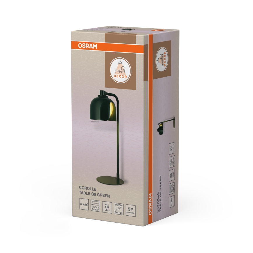 Osram - Tafellamp DECOR COROLLE 1xG9/20W/230V groen