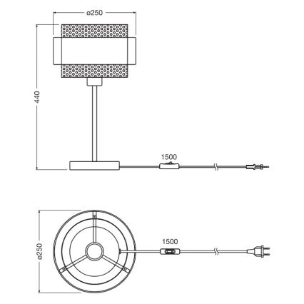 Osram - Tafellamp DECOR HORNET 1xE27/10W/230V zwart/goud