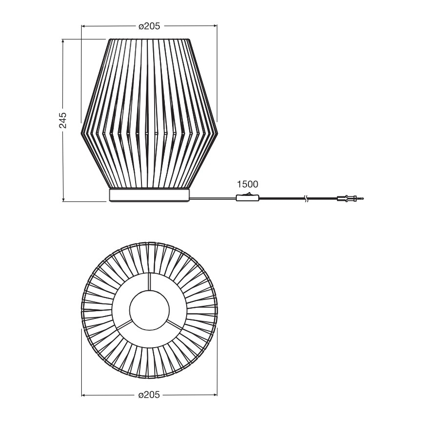 Osram - Tafellamp DECOR STRIPES 1xE14/5W/230V beige