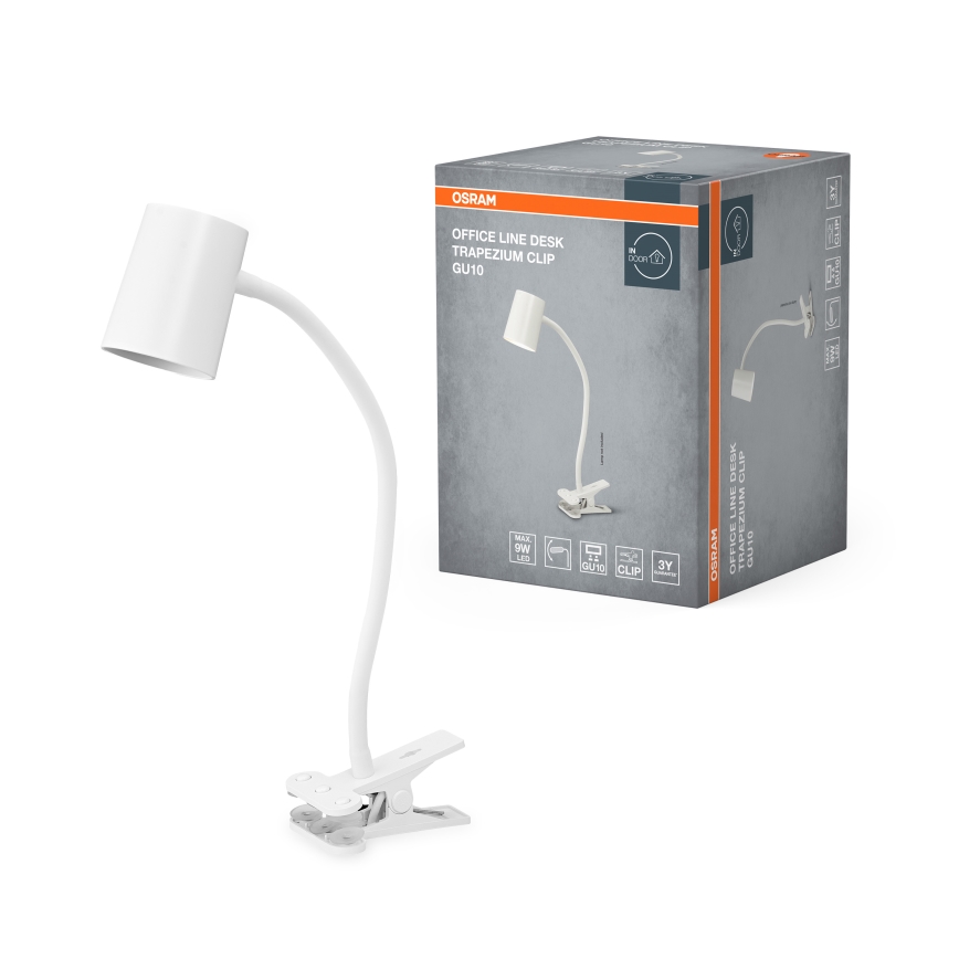 Osram - Tafellamp met klem DESK LINE 1xGU10/9W/230V wit
