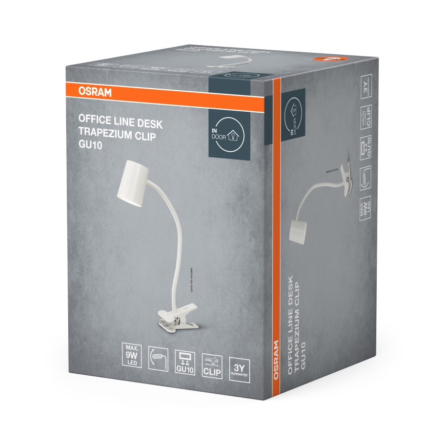 Osram - Tafellamp met klem DESK LINE 1xGU10/9W/230V wit