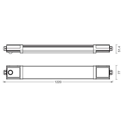 Osram - LED-technisch TL-armatuur met schemer- en bewegingssensor SUBMARINE LED/36W/230V 122 cm IP65