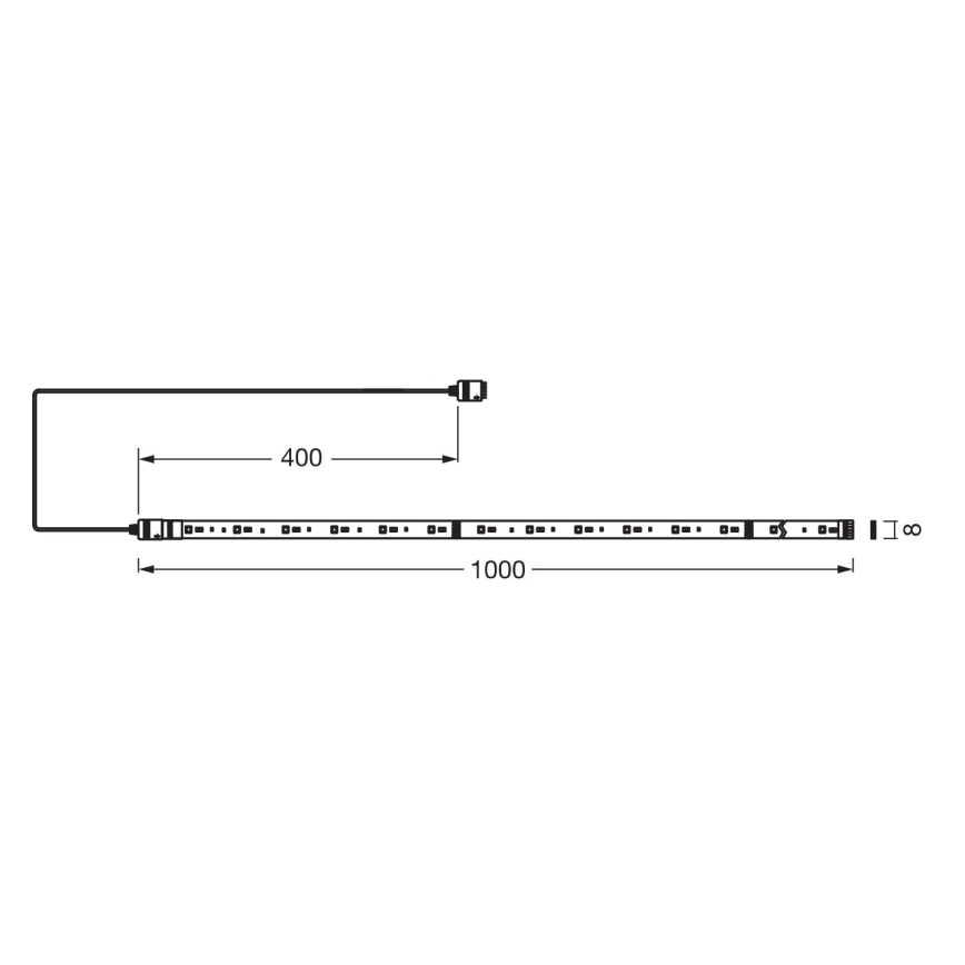 Osram - Uitbreidingsset voor dimbare RGB+TW LED-strip SMART+ FLEX 1m LED/3,4W/24V 2700-6500K Wi-Fi