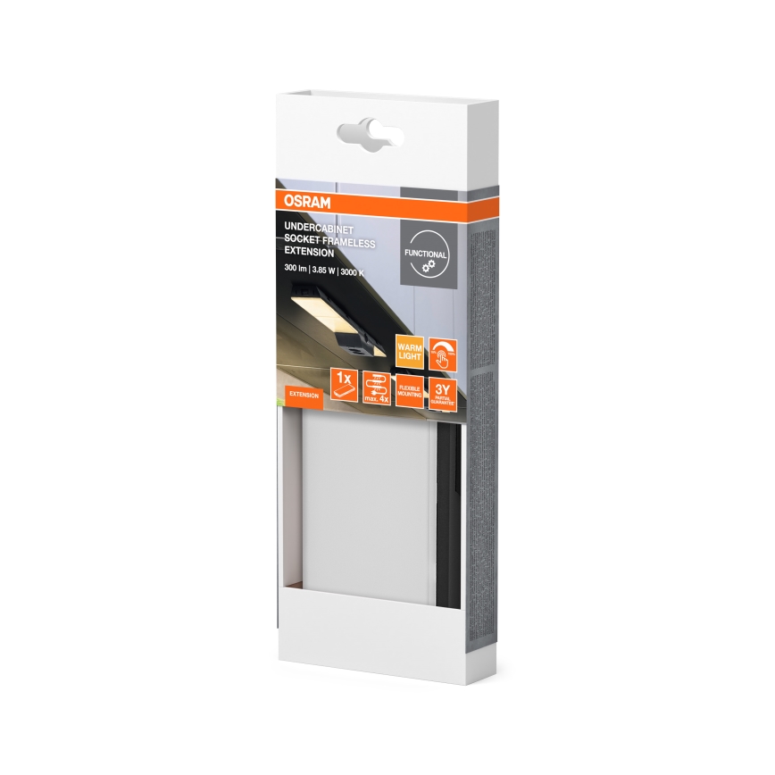 Osram - Uitbreidingsset voor UNDERCABINET LED/3,85W/36V 3000K 8,1x17,9 cm zwart
