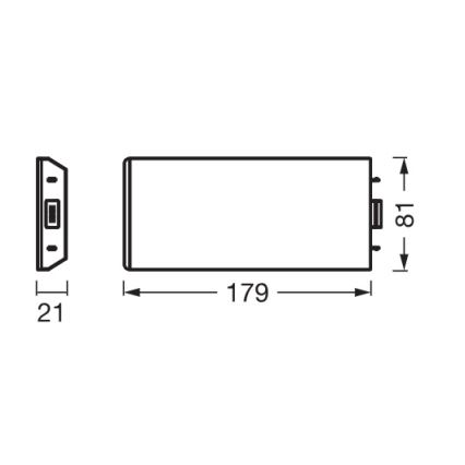 Osram - Uitbreidingsset voor UNDERCABINET LED/3,85W/36V 3000K 8,1x17,9 cm zwart