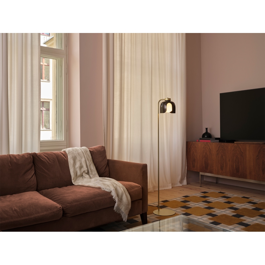 Osram - Vloerlamp DECOR COROLLE 1xE27/15W/230V zwart/goud