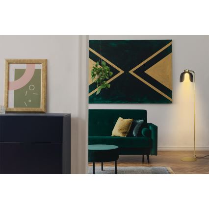 Osram - Vloerlamp DECOR COROLLE 1xE27/15W/230V zwart/goud