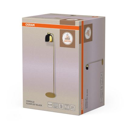 Osram - Vloerlamp DECOR COROLLE 1xE27/15W/230V zwart/goud