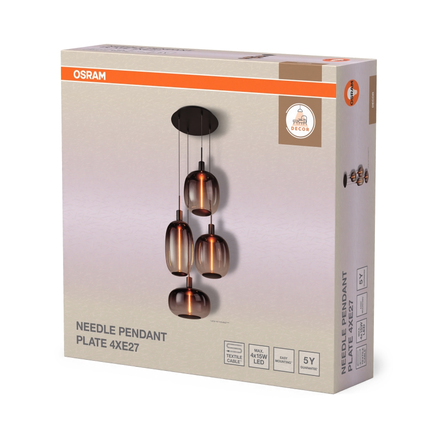 Osram - Voedingskabel NEEDLE PENDANT 4xE27/25W/230V antraciet