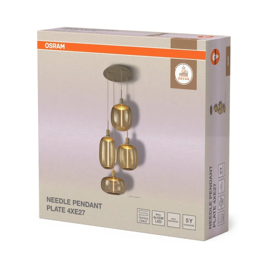 Osram - Voedingskabel NEEDLE PENDANT 4xE27/25W/230V beige