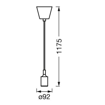 Osram - Voedingskabel PENDULUM BELL 1xE27/15W/230V zwart