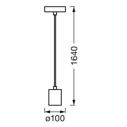 Osram - Voedingskabel PENDULUM ROUND 1xE27/15W/230V goudkleurig