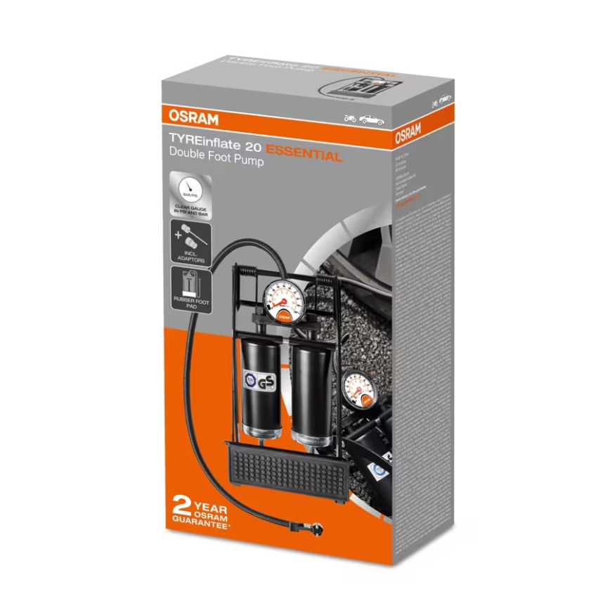 Osram - Voetbandenpomp met manometer TYREINFLATE 20 ESSENTIAL OFP20ESN