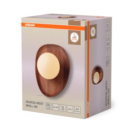 Osram - Wandlamp ACACIA NEST 1xG9/5W/230V acaciahout
