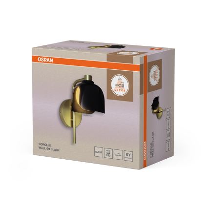 Osram - Wandlamp DECOR COROLLE 1xG9/20W/230V zwart/goud