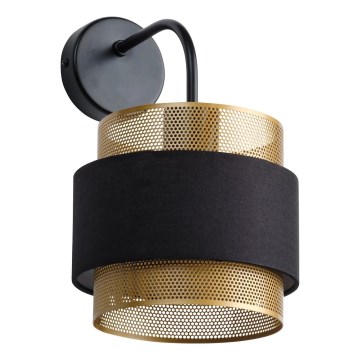 Osram - Wandlamp DECOR HORNET 1xE27/10W/230V zwart/goud